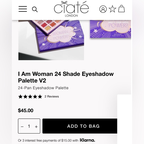 Ciate London Eyeshadow Palette I Am A Woman What's Your Super Power Ciaté London - Picture 7 of 11
